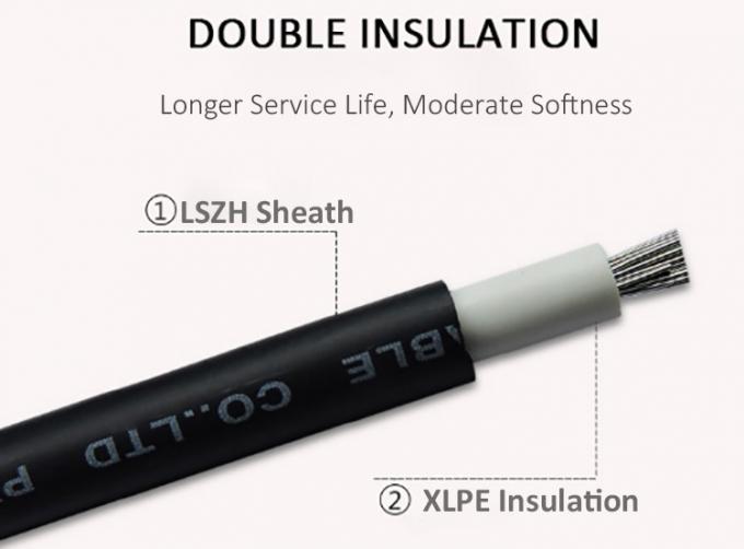 Cáp năng lượng mặt trời 4mm Cáp năng lượng mặt trời PV 6mm2 cho Cáp điện mặt trời quang điện xe ô tô điện áp thấp và trung bình 1