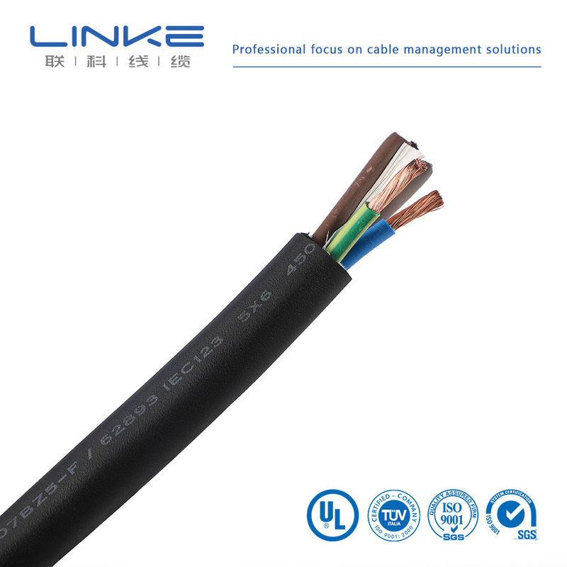 Tùy chỉnh XLPE3 Core 6 sup2 Cáp sạc để sạc đống dây trong Đường điện ngầm EV Cáp sạc đống