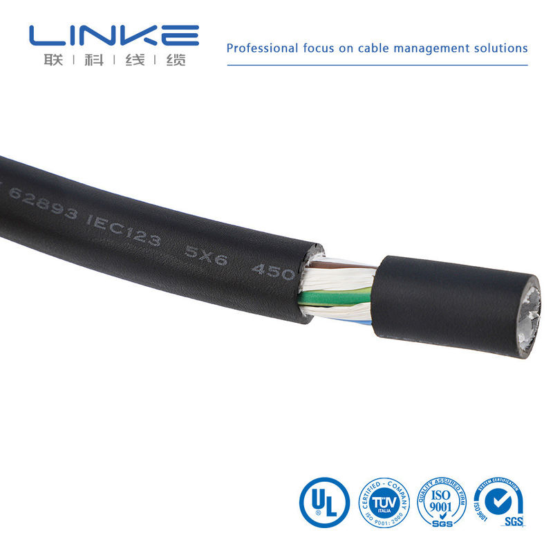 Tùy chỉnh XLPE3 Core 6 sup2 Cáp sạc để sạc đống dây trong Đường điện ngầm EV Cáp sạc đống