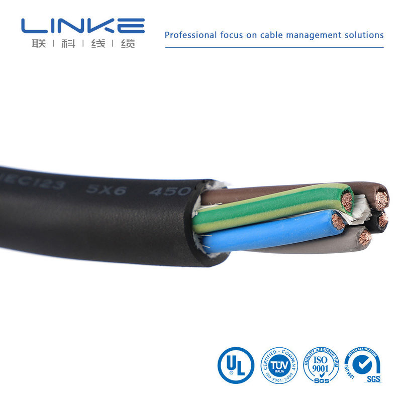 Tùy chỉnh XLPE3 Core 6 sup2 Cáp sạc để sạc đống dây trong Đường điện ngầm EV Cáp sạc đống