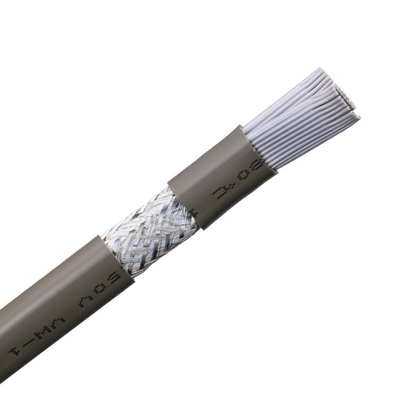 Vật liệu lớp vỏ PVC UL2464 Xám với cạnh đỏ 20 pin Cáp loa ruy băng phẳng