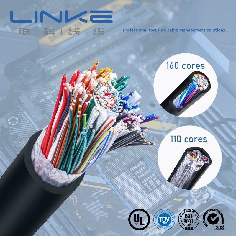 UL2464 22AWG * 110c Cáp đa lõi cho thiết bị điện tử trong vật liệu vỏ PVC Dây lót PVC linh hoạt