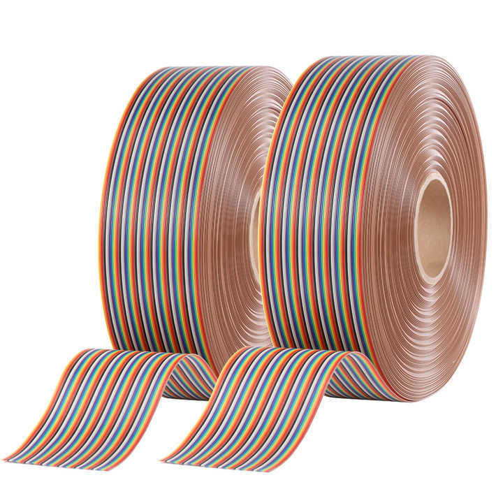 UL2651 28AWG 1.27mm Pitch 10pin 12pin Rainbow Ribbon Harness Cable phẳng cho công nghiệp