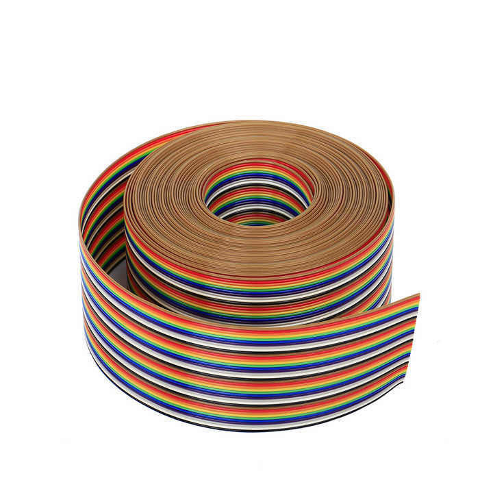 UL2651 28AWG 1.27mm Pitch 10pin 12pin Rainbow Ribbon Harness Cable phẳng cho công nghiệp