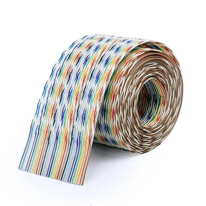 UL2651 28AWG 1.27mm Pitch 10pin 12pin Rainbow Ribbon Harness Cable phẳng cho công nghiệp
