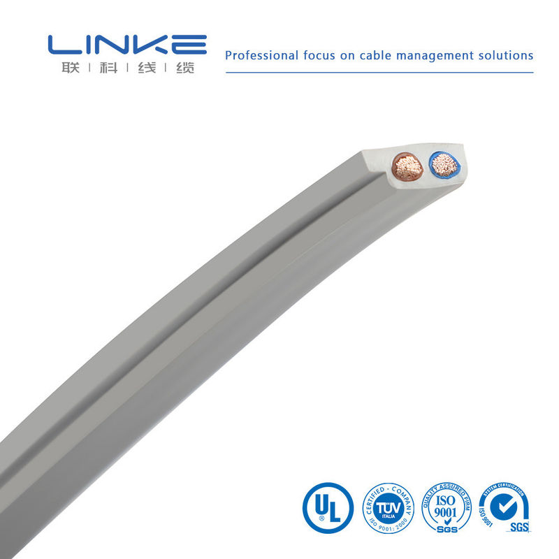 Cáp dây điện mềm bằng cao su dẹt 2 lõi cho bán dẫn với đồng mạ thiếc và cách điện PVC cho ứng dụng 300V