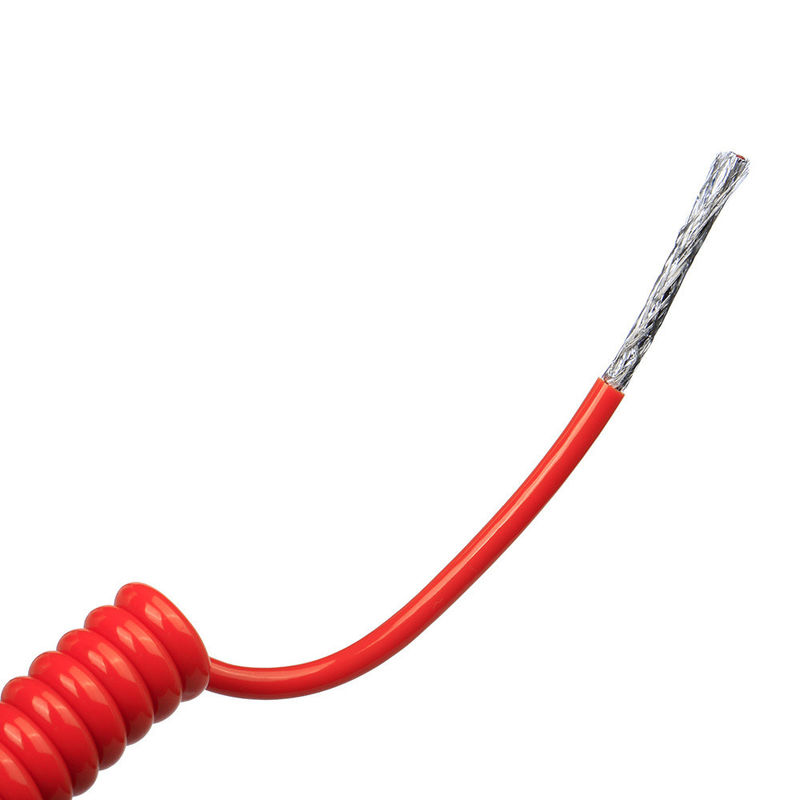 US TPU/PUR/PU Cáp ròng xoắn ốc với độ đàn hồi mạnh Conductor đồng trần