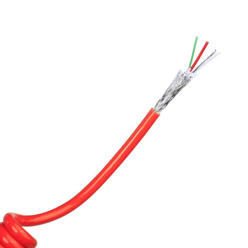 US TPU/PUR/PU Cáp ròng xoắn ốc với độ đàn hồi mạnh Conductor đồng trần