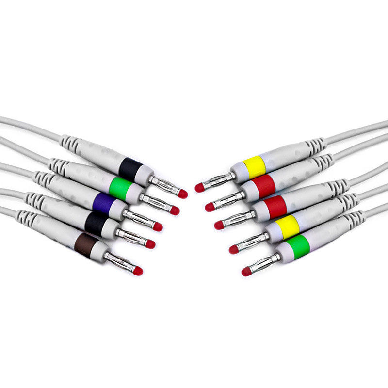 Cáp ECG y tế được chứng nhận ISO 13485 với vật liệu vỏ tùy chỉnh và nhiều dây dẫn