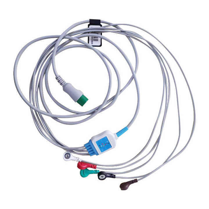 Tùy chỉnh ECG dẫn dây 6p 3 dẫn Snap cáp Aha thân cáp cáp kết nối thiết bị y tế