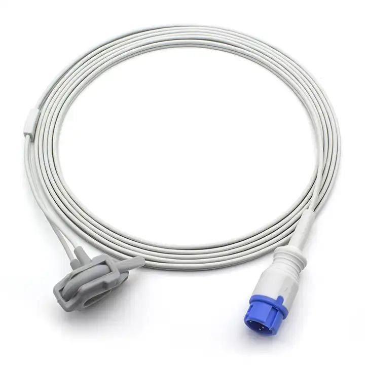 SpO2 Extension Adapter Cable TPU cách nhiệt Cáp thiết bị y tế tái sử dụng Cáp kết nối thiết bị y tế
