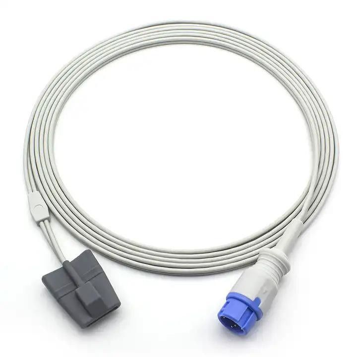 SpO2 Extension Adapter Cable TPU cách nhiệt Cáp thiết bị y tế tái sử dụng Cáp kết nối thiết bị y tế