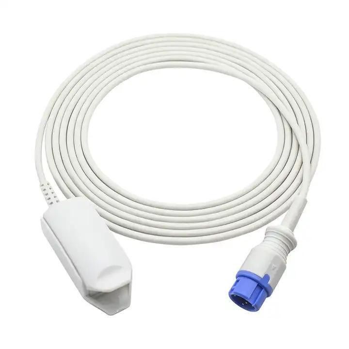 SpO2 Extension Adapter Cable TPU cách nhiệt Cáp thiết bị y tế tái sử dụng Cáp kết nối thiết bị y tế