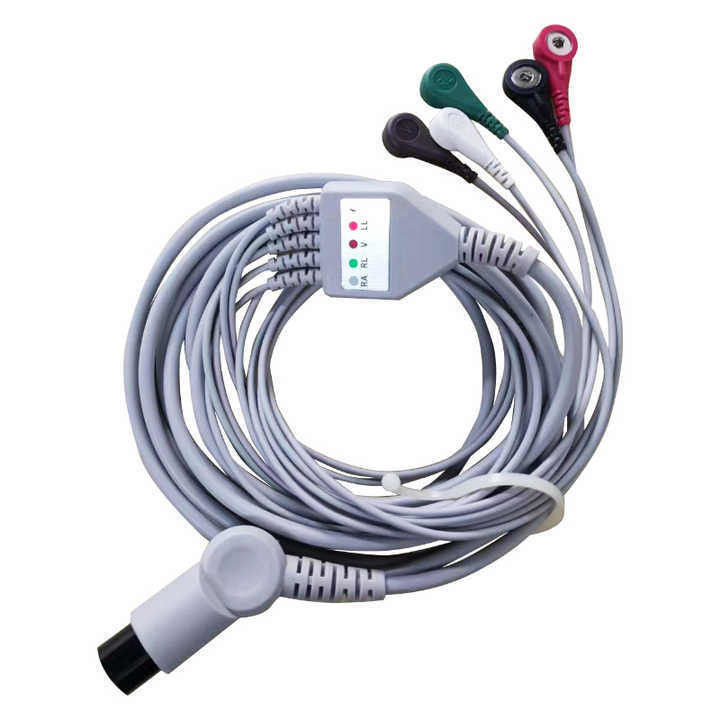 Vật liệu cách nhiệt TPU 3/5 Cáp ECG chì cho Rainbow Patient Monitor Wires cho thiết bị chẩn đoán in vitro