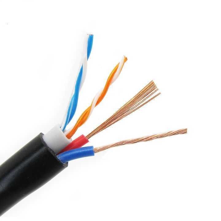 Cáp đồng trục Rg59 với 2 cáp điện cho truyền thông và camera CCTV 300V hiện tại