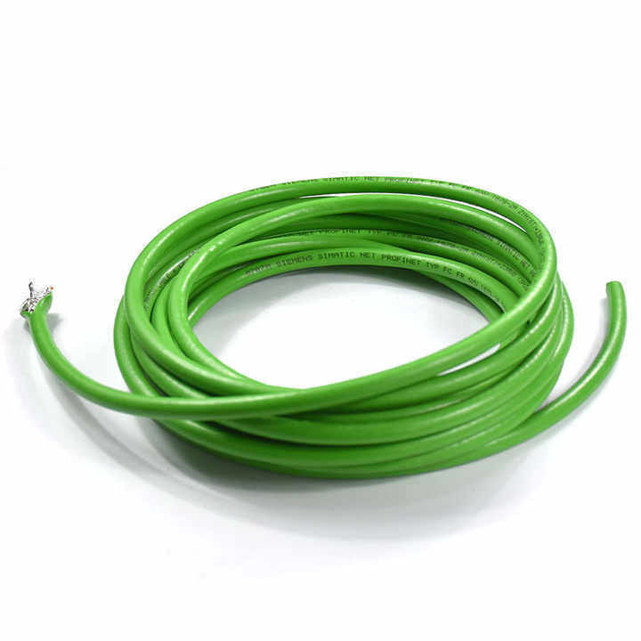Vàng / Tined Vàng vật liệu dẫn tùy chỉnh màu xanh lá cây áo khoác PUR Canbus cáp xe buýt công nghiệp với hình dạng vật liệu dây tròn