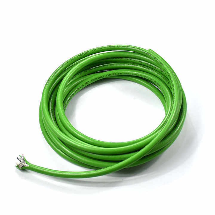 Vàng / Tined Vàng vật liệu dẫn tùy chỉnh màu xanh lá cây áo khoác PUR Canbus cáp xe buýt công nghiệp với hình dạng vật liệu dây tròn