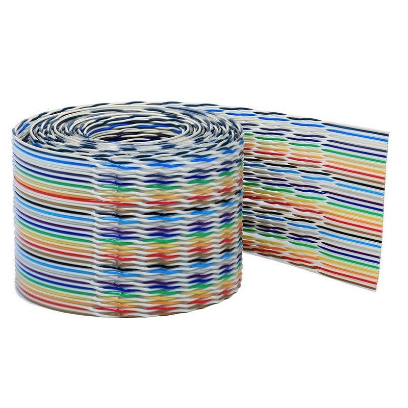 Rainbow Color Flat Ribbon Cable với pitch 2.54mm và Tined Wire Core cho các ứng dụng kết nối IDC