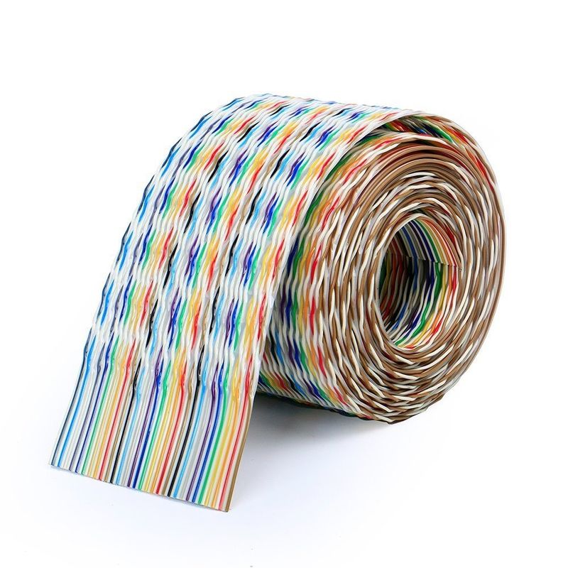 Rainbow Color Flat Ribbon Cable với pitch 2.54mm và Tined Wire Core cho các ứng dụng kết nối IDC