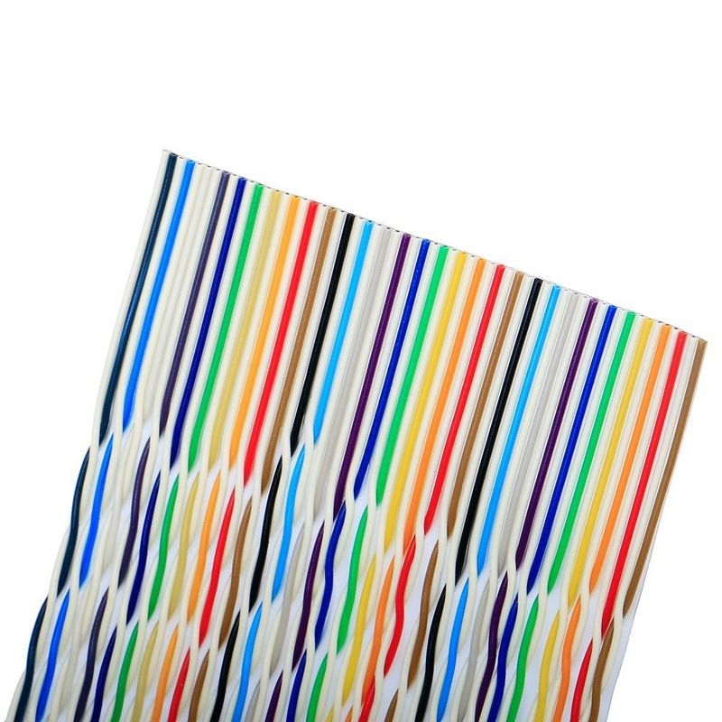 Rainbow Color Flat Ribbon Cable với pitch 2.54mm và Tined Wire Core cho các ứng dụng kết nối IDC