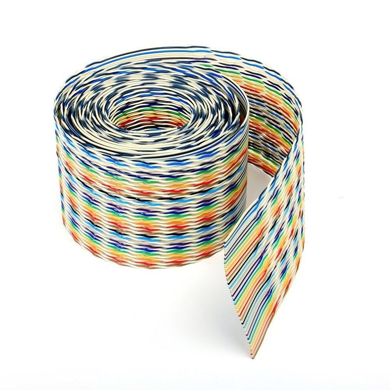 Rainbow Color Flat Ribbon Cable với pitch 2.54mm và Tined Wire Core cho các ứng dụng kết nối IDC