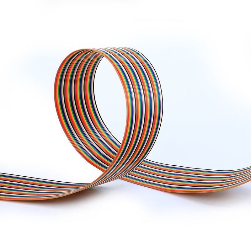 8/10/14/16/20/40/50 Pin Flat Ribbon Cable with Red Edge cho kết nối IDC kết thúc hàng loạt