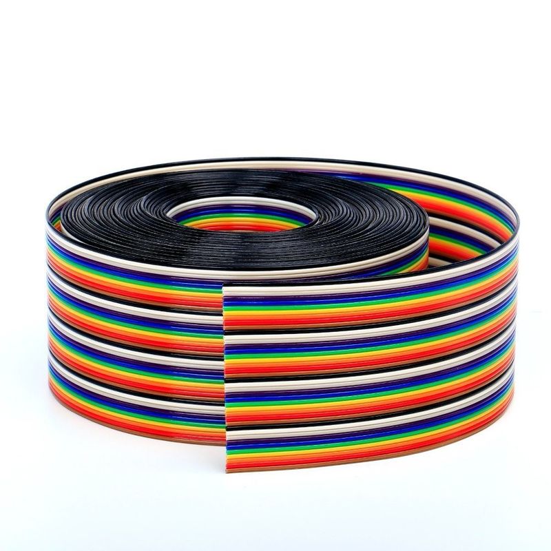 8/10/14/16/20/40/50 Pin Flat Ribbon Cable with Red Edge cho kết nối IDC kết thúc hàng loạt