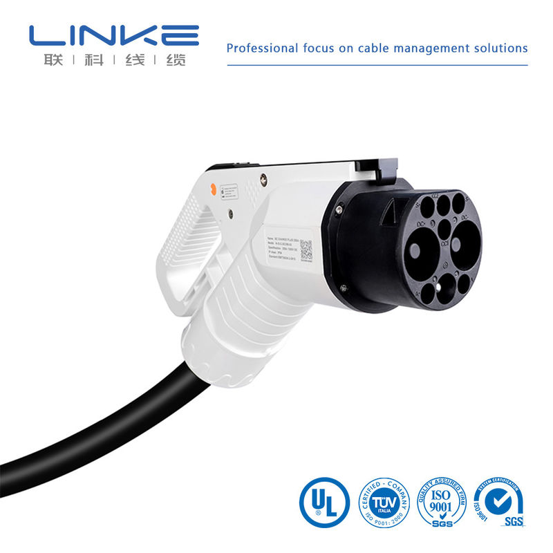 Đen Type2 đến Type2 EV sạc cáp 32A 11kw 3 giai đoạn với áo khoác silicone