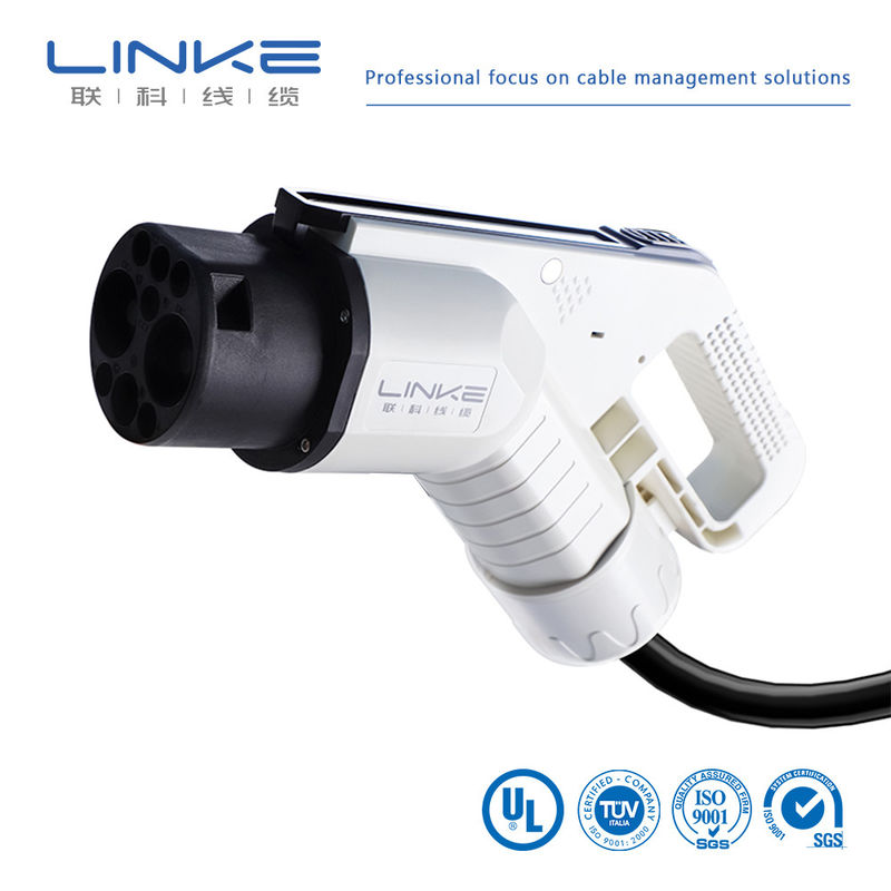 Đen Type2 đến Type2 EV sạc cáp 32A 11kw 3 giai đoạn với áo khoác silicone