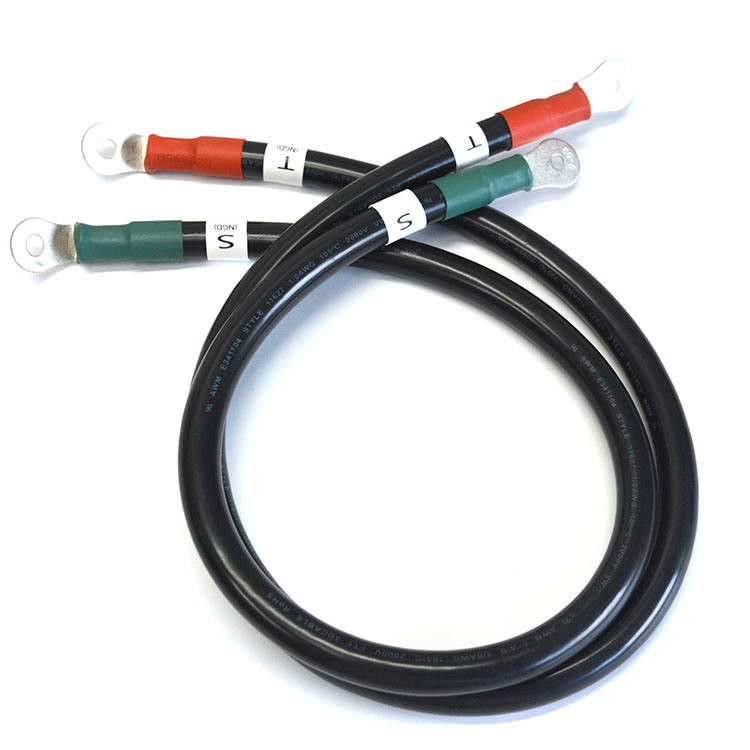 Đen 2 Gauge AWG Cáp pin tùy chỉnh Sợi đồng cho năng lượng mặt trời, hải quân, Inverter