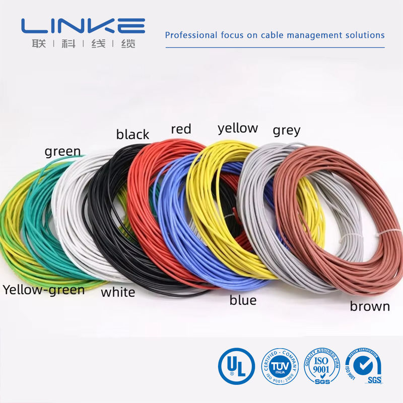 UL3135 Sợi cao su silicone 30 28 26 24 22 20 18 16 14 12 10 AWG Cáp chiếu sáng đèn LED đồng mềm cách nhiệt