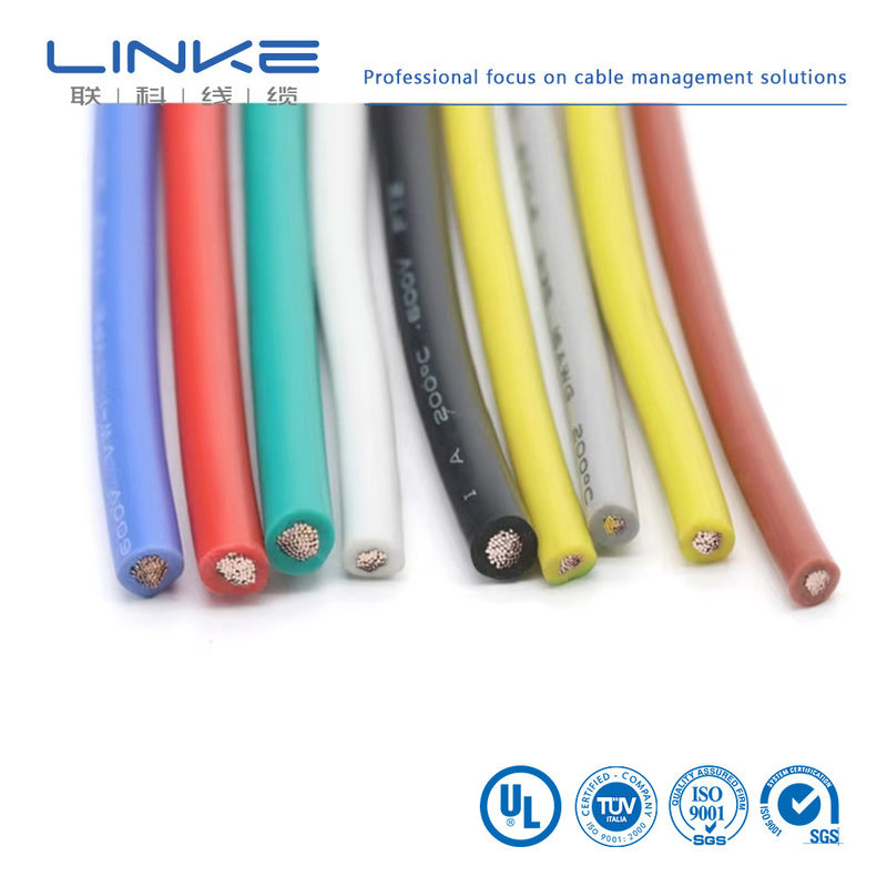 UL3135 Sợi cao su silicone 30 28 26 24 22 20 18 16 14 12 10 AWG Cáp chiếu sáng đèn LED đồng mềm cách nhiệt