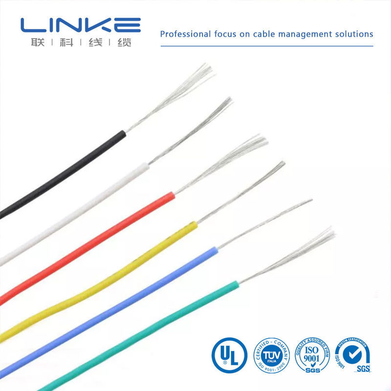 UL3135 Sợi cao su silicone 30 28 26 24 22 20 18 16 14 12 10 AWG Cáp chiếu sáng đèn LED đồng mềm cách nhiệt
