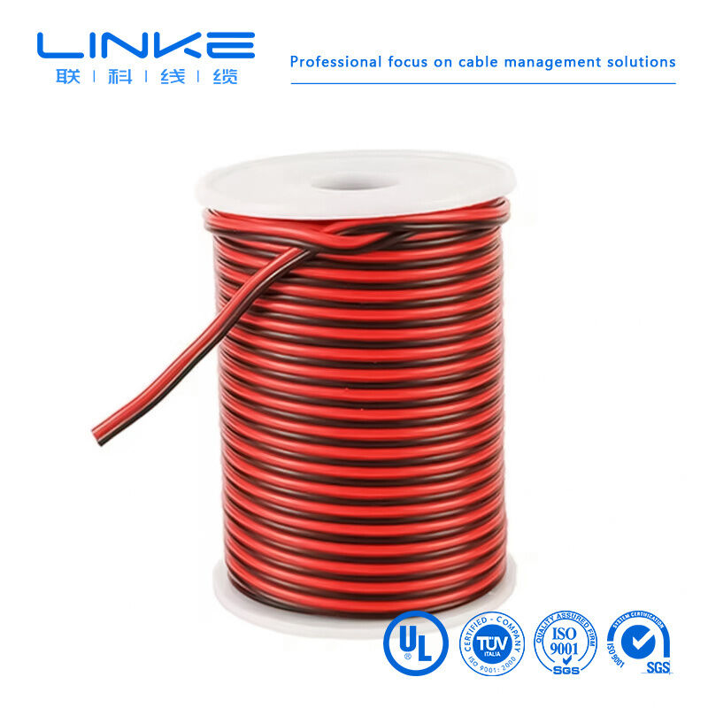2468 VW-1 80°C 300V 22AWGx2C Dây ruy băng phẳng UL2468 2 lõi cáp loa PVC