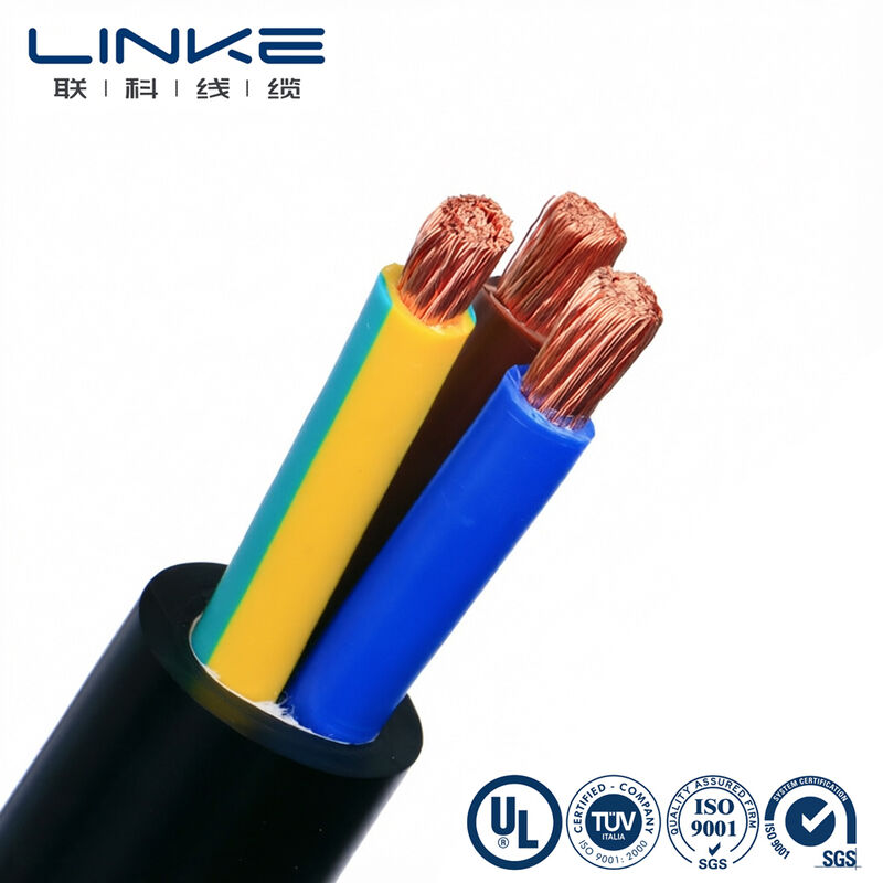 Cáp điện mềm H05VV-F 3 lõi 6mm, ruột đồng bện mịn, vỏ bọc PVC, dây điện đa lõi